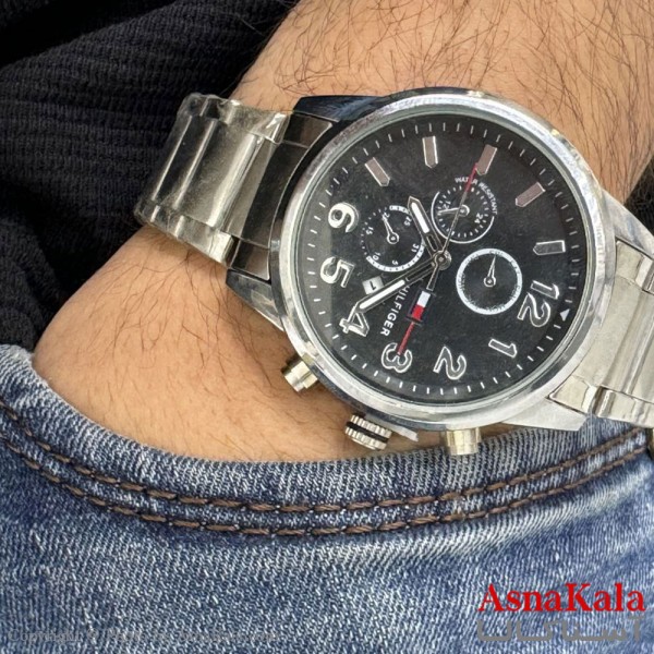 ساعت مچی مردانه برند هایرفایگرطرح سه موتور موتور کوارتز نقره ای رنگ ثابت و ضدآب کد WTCH11224W