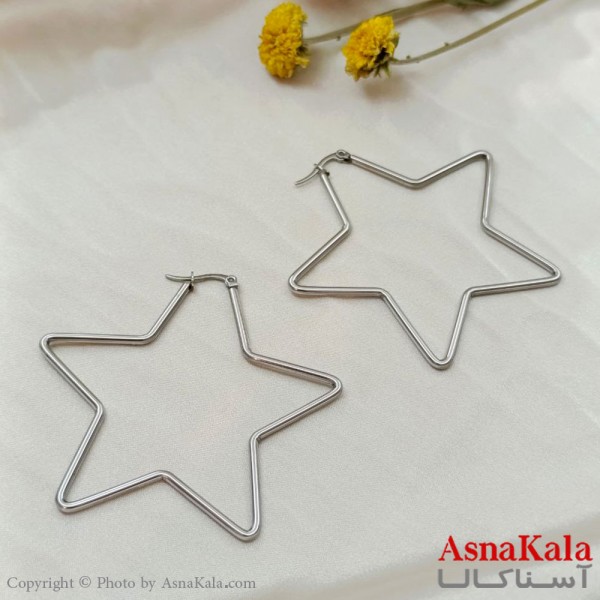 گوشواره ستاره زنانه استیل 316 کد GSH15544W