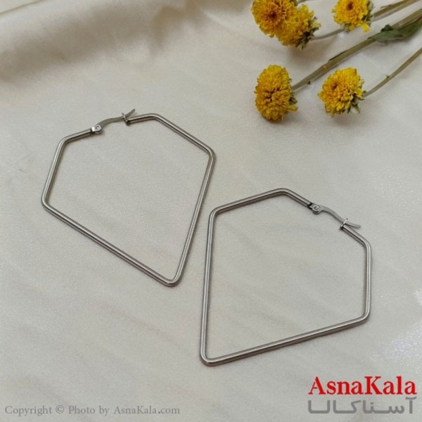 گوشواره زنانه الماس استیل 316  کد GSH15546W