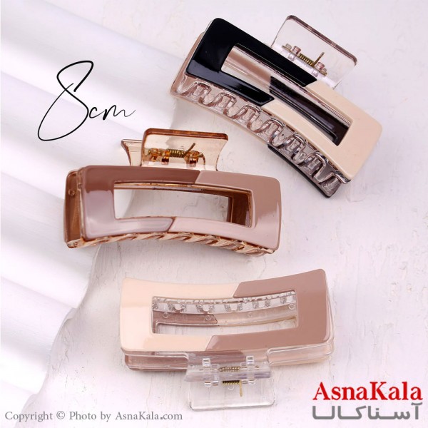 کلیپس اکرولیک مستطیل دوتیکه ای  مدل چاویی کد HAIR13166W