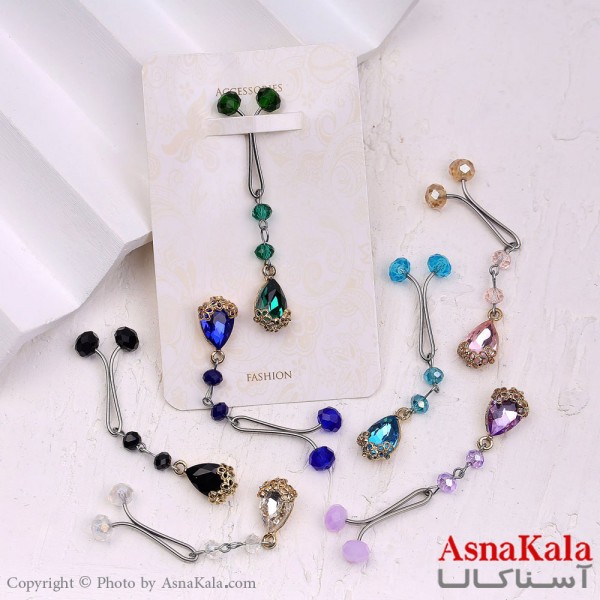 گیره روسری مدل آویز نگین دار کد HAIR13176W