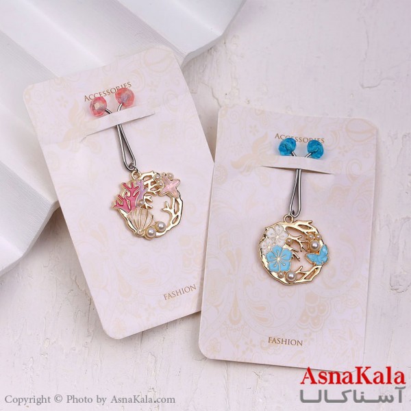 گیره روسری مدل مجلسی طرحدار کد HAIR13184W