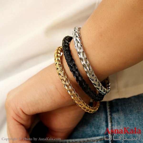 بنگل اسپورت استیل 316 مدل حصیری  اصل کد DSB18507W