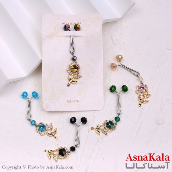 گیره روسری مدل دسته گل کد HAIR13188W