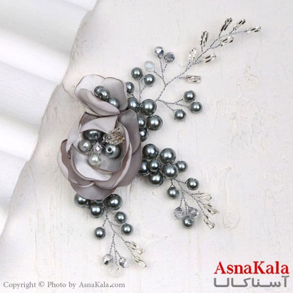 ریسه مو مدل نگین نقره ای  کد HAIR13201W