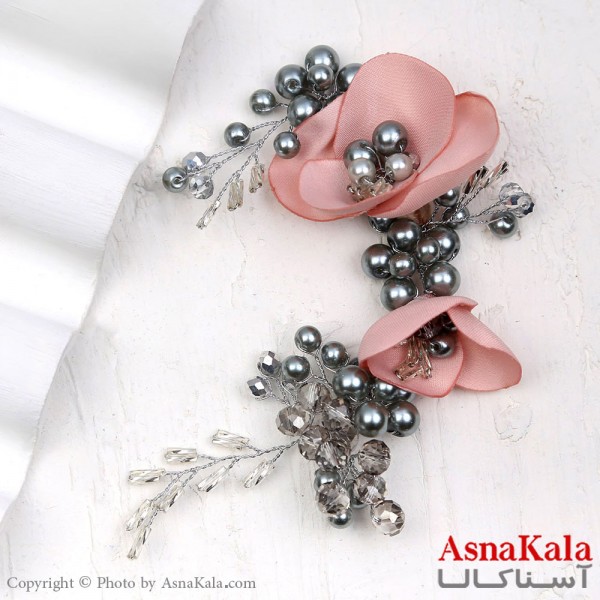 ریسه مو مدل گلدار نگینی  کد HAIR13202W