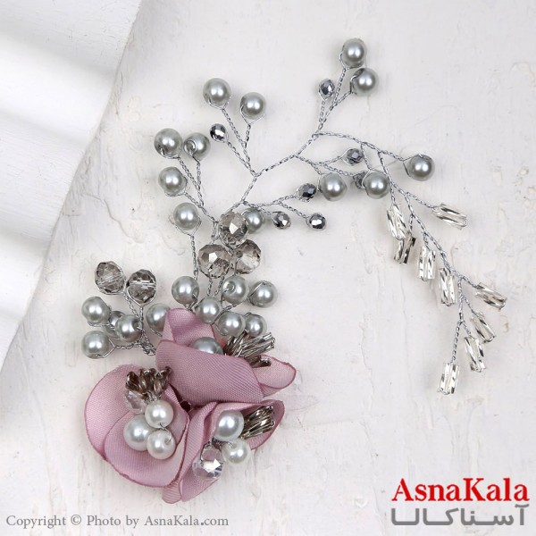 ریسه مو مدل سه گل نگینی کد HAIR13206W