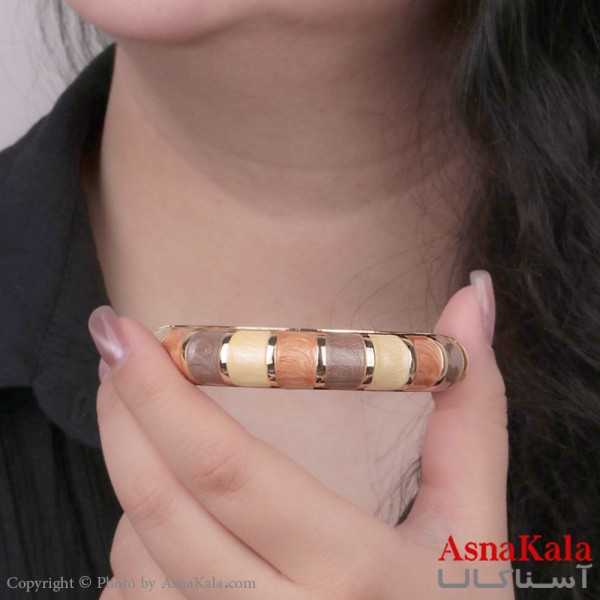 دستبند النگویی زنانه پینترستی استیل 316 مدل  چندرنگ کد DSB18526W