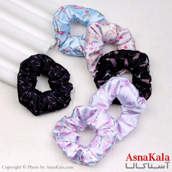 کش مو زنانه ساتن طرحدار جنس خارجی کد HAIR13219W