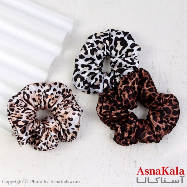 کش مو زنانه ساتن پلنگی جنس خارجی کد HAIR13224W