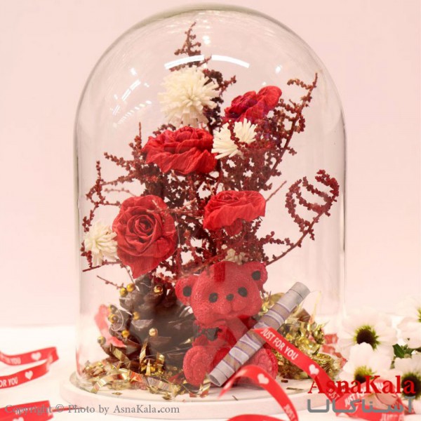 باکس ولنتاین گل کاغذی کد HAIR13290W