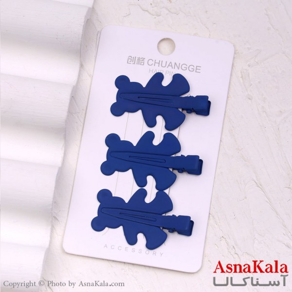 گیره مو زنانه انبری کارتی پینترستی خرسی مجموعه 3عددی کد HAIR13344W