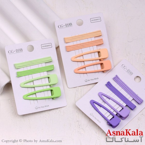 پنس و گیره انبری مو رنگی مجموعه 10عددی  کد HAIR13425W