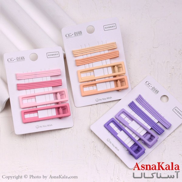 پنس و گیره انبری مو مربع مجموعه 10 عددی  کد HAIR13430W