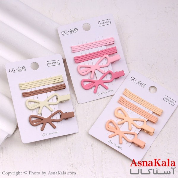 پنس و گیره انبری مو پاپیون پینترستی مجموعه 10عددی  کد HAIR13432W