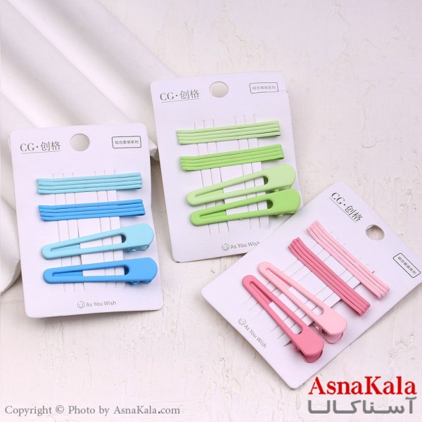 پنس و گیره انبری مو بادومی مجموعه 10عددی  کد HAIR13444W