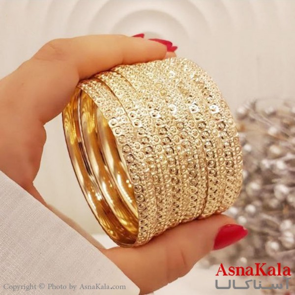 النگو طلاروس 6میل زنانه خارجی مدل نخودی برند NG طلایی طرح خاص با کارت گارانتی کد DSB18553w