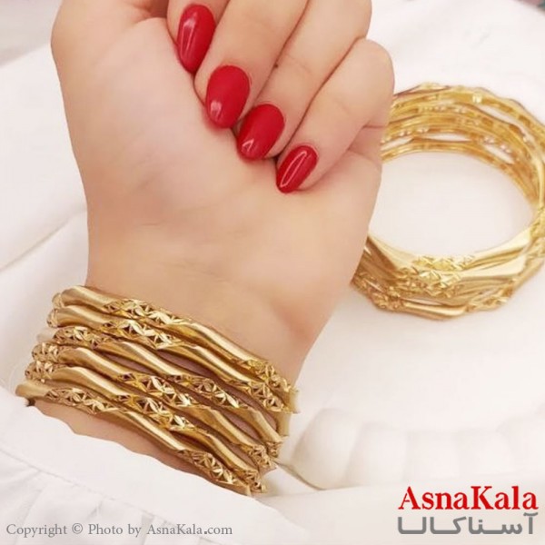 النگو طلاروس 3میل طلایی طرح فیوژن کد DSB18557w