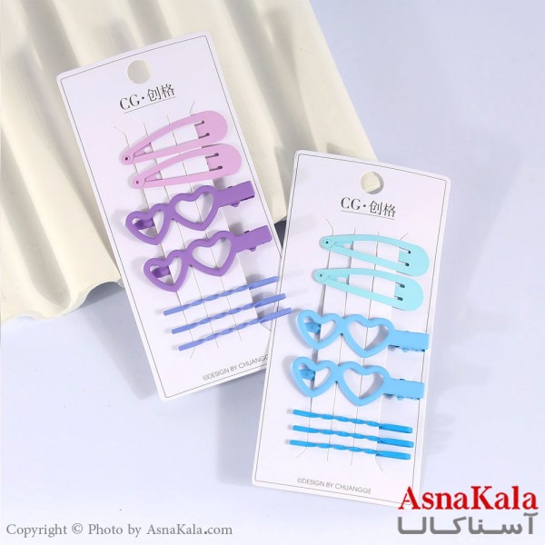 پنس و گیره انبری مو پینترستی ترکیبی مجموعه 7عددی  کد HAIR13538W