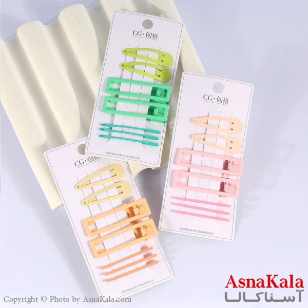 پنس و گیره انبری مو پینترستی ترکیبی مجموعه 7عددی  کد HAIR13539W