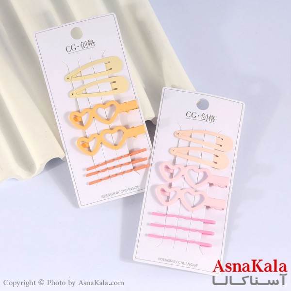 پنس و گیره انبری مو پینترستی ترکیبی مجموعه 7عددی  کد HAIR13540W