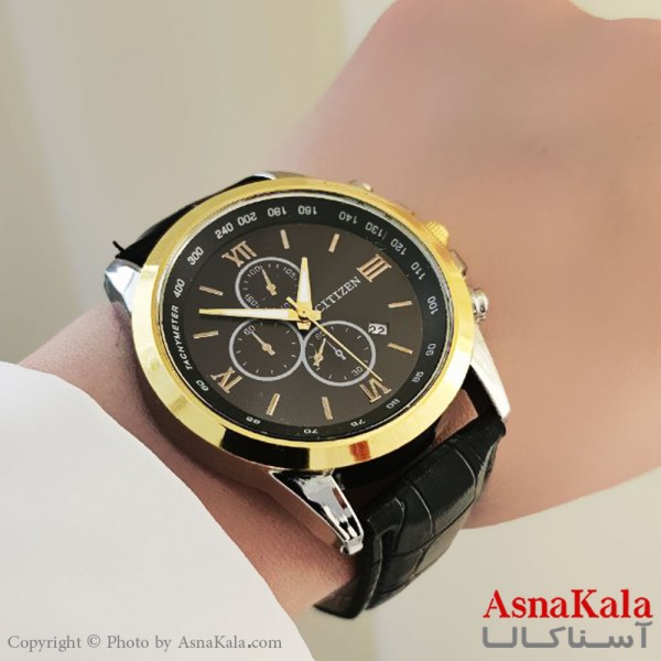 ساعت مچی چرم طرح سه موتور مردانه برند سیتیزن کد WTCH11234W