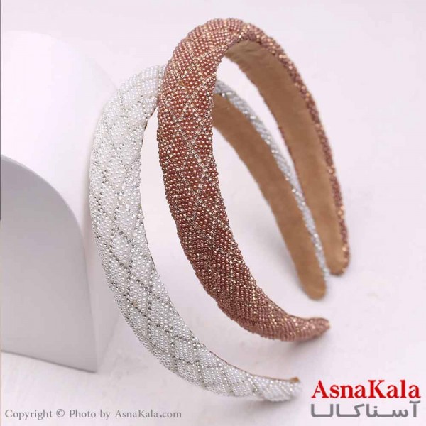 تل مو زنانه مجلسی مدل فول نگین کد HAIR13764W