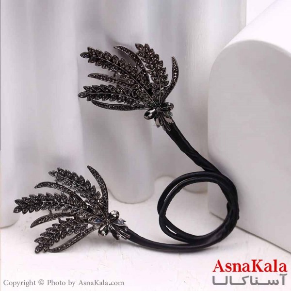 باندفر مو زنانه مجلسی مدل خوشه ای مشکی کد HAIR13776W