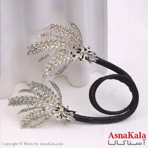 باندفر مو زنانه مجلسی مدل خوشه ای طلایی کد HAIR13777W