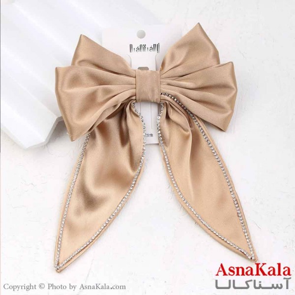 گیره مو زنانه مدل پاپیون فرانسوی ساتن جنس خارجی کد HAIR13780W