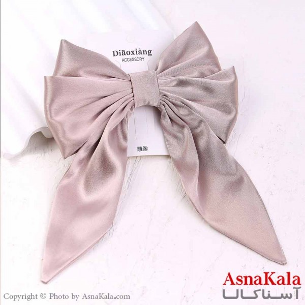 گیره مو زنانه مدل پاپیون فرانسوی ساتن ساده کد HAIR13803W