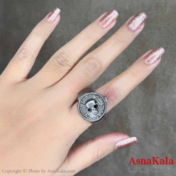 انگشتر زنانه استیل ساعتی  مدل  خطر کد ANG19583W