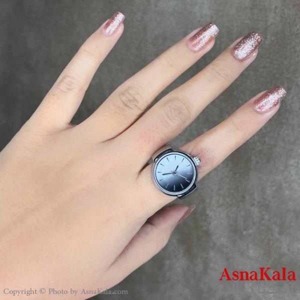 انگشتر زنانه ساعتی  مدل  صفحه عقربه ای سایه کد ANG19590W