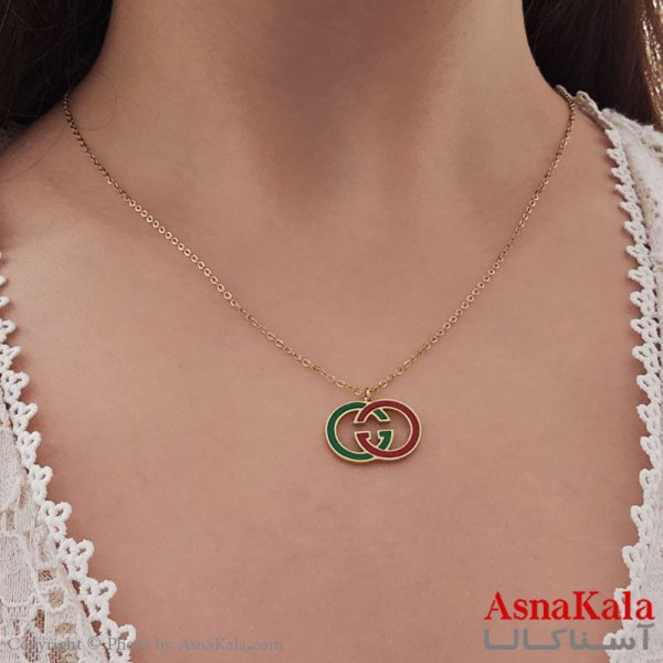 گردنبند مینیمال دخترانه استیل316 مدل گوچی کد GNB16859W