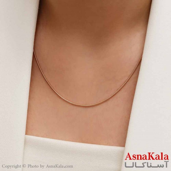 زنجیر مینیمال دخترانه استیل316 مدل ماری طلایی کد GNB16889W