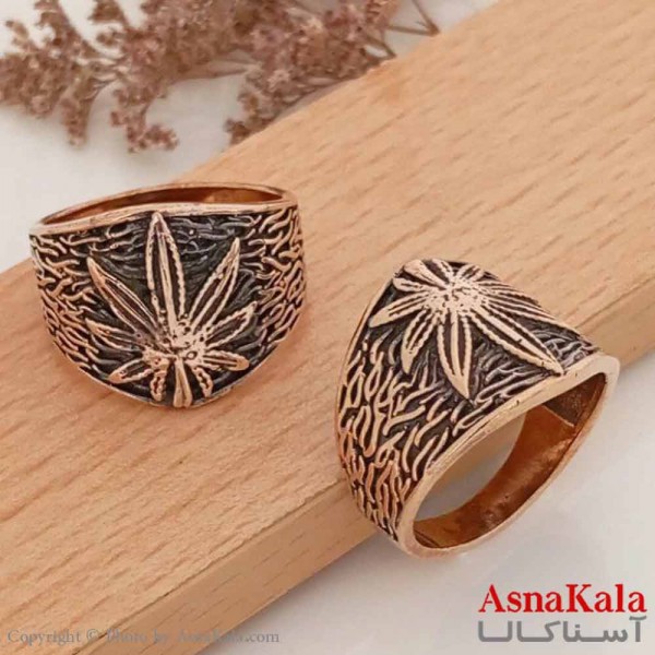 انگشتر طلاروس مردانه خاص مدل گل  کد ANG19608W