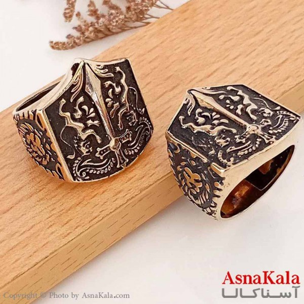 انگشتر طلاروس مردانه خاص طرح شمشیر کد ANG19611W