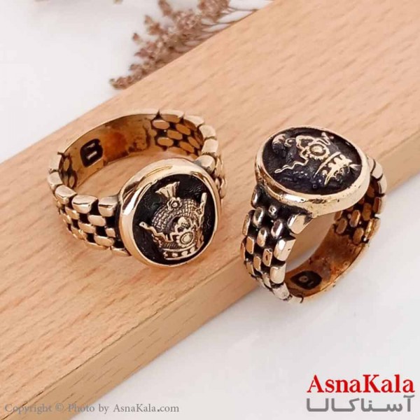 انگشتر طلاروس مردانه خاص طرح کلاه شاهی کد ANG19612W
