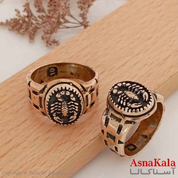 انگشتر طلاروس مردانه طرح خرچنگ کد ANG19618W