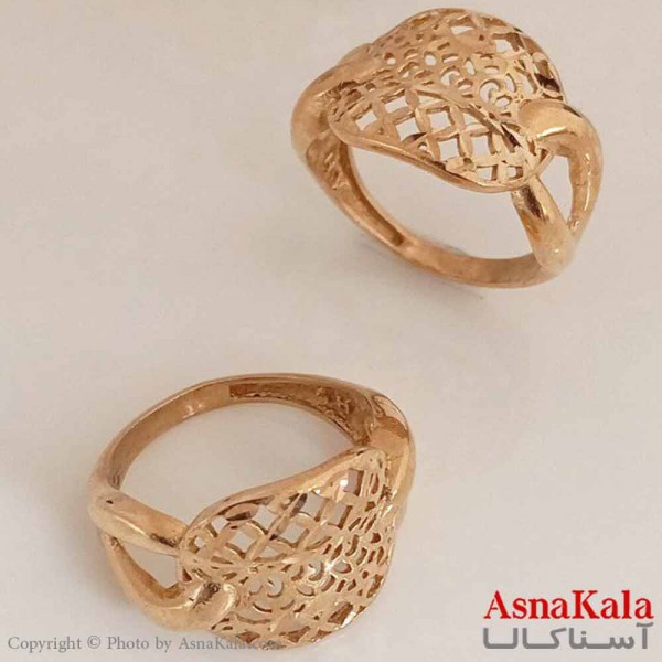 انگشتر زنانه طلاروس  شیک طلایی کد ANG19641W
