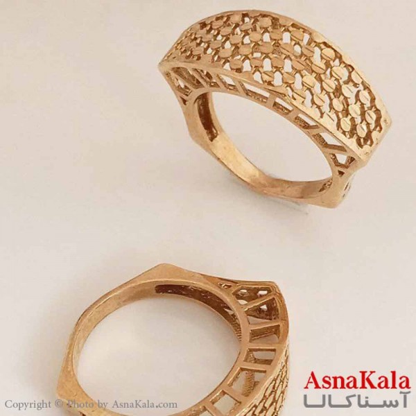 انگشتر زنانه طلاروس  مدل حصیری کد ANG19644W