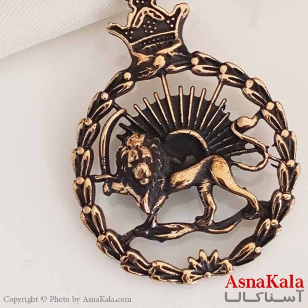 گردنبند مردانه طلاروس مدل شیر و خورشید کد GNB16891W