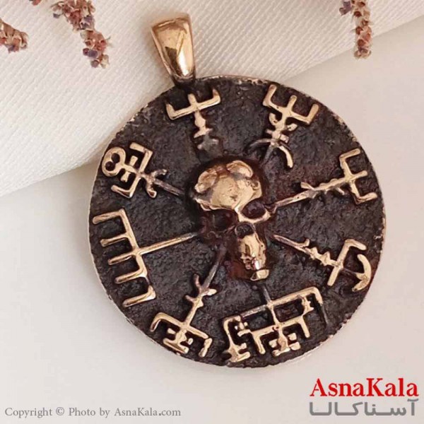 گردنبند مردانه طلاروس طرح جمجمه کد GNB16894W