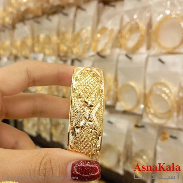 النگو طلاروس 20میل زنانه خارجی  برند NG طلایی طرح خاص با کارت گارانتی کد DSB18587w