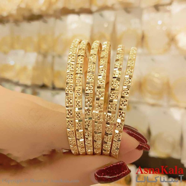 النگو طلاروس 3میل زنانه خارجی  برند NG طلایی طرح خاص با کارت گارانتی کد DSB18590w