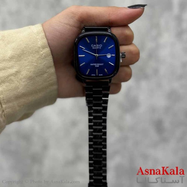 ساعت مچی عقربه ای مردانه و زنانه کاسیو بند استیل مشکی کد WTCH11240W