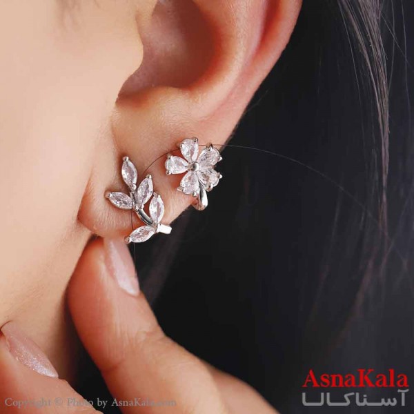 گوشواره ایرکاف دخترانه مدل گل استیل 316 کد GSH15637W