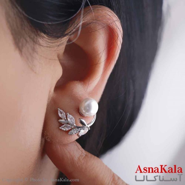 گوشواره دخترانه ایرکاف مدل مرواریدی استیل 316 کد GSH15644W