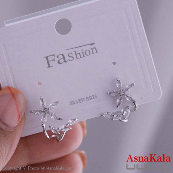 گوشواره دخترانه ایرکاف مدل پیچک استیل 316 کد GSH15645W