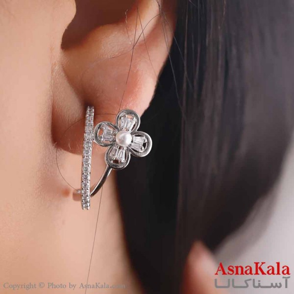 گوشواره دخترانه مینیمال مدل بابونه استیل 316 کد GSH15648W